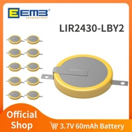 EEMB lir2430 Rechargeable Battery with LBY2 Solder Tabs 3.7V Lithium-ion Coin Button Cell Batteries
