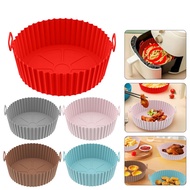 20.5cm AirFryer Silicone Pot Air Fryers Oven Baking Tray Fried Pizza Chicken Basket Mat Square Round