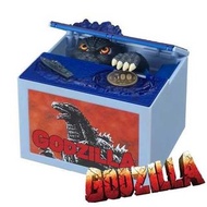 日本正版 哥吉拉 偷錢存錢筒 電動存錢筒 Godzilla