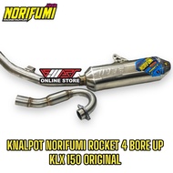 EXHAUST ORIGINAL ROCKET 4 BORE UP KLX 150NORIFUMI