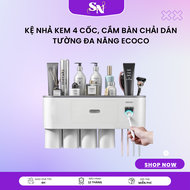 Bộ Nhả Kem đánh Răng 4 Cốc Giá Tốt bộ nhả kem đánh răng ecoco giá tốt Kệ nhả kem 4 cốc cắm bàn chải