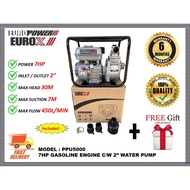EUROPOWER/EUROX PPU5000 2" WATER PUMP C/W 7HP GASOLINE ENGINE 4-STROKE,WATER PUMP KEBUN