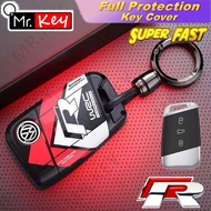 【Mr.Key】VW R Line Style Key Fob For 2022 Volkswagen Atheon Tiguan Taos Passat B8 Alltrack Wagon