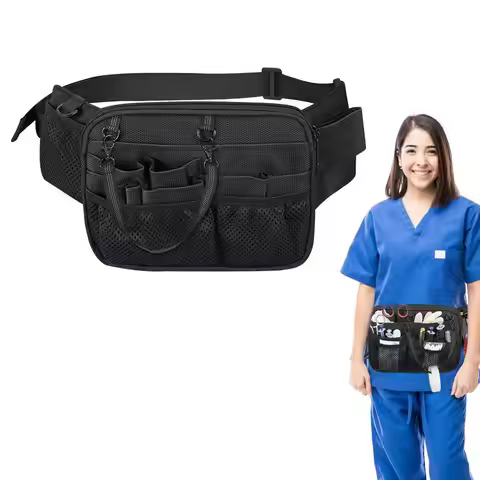 Nurse Fanny Pack Multi Pocket Waist Organizer Belt with Adjustable Waist Strap Nurse Waist Pouch Org