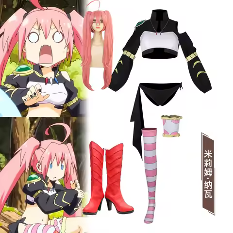Milim Nava That Time I Got Anime Reincarnated as a Slime Cosplay Costume Wig Shoes Despotic Demonlor