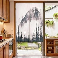 MYRU National Parks Japanese Noren Curtain Mountain Doorway Curtain Tapestry (33 by 59 Inch,Mountain