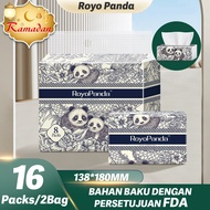 【16 Packs】 Royo Panda Tisu Soft Deluxe Tissue Cheerful Tissue Facial Tissue Bamboo Tissue Cute Tissu