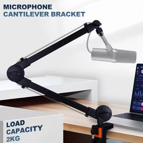 Microphone Spring-free Microphone Cantilever Stand Live Broadcast Stand with Built-in Cable Manageme
