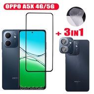 สําหรับ OPPO A5X 4G A5X 5Gกระจกนิรภัยป้องกันหน้าจอOPPO A5 Pro A3 Pro A3Xกล้องเลนส์ฟิล์ม + ฟิล์มด้านห