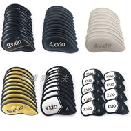 Iron Set Window Protective Cover Gold Black Edge Golf Iron PU Club Head Cover Embroidered Cap Cover 