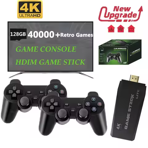 M8 HD Video Game Console 40000+ Games Stick TV 4K Games 128G Handheld Game Player 2.4G Double Wirele