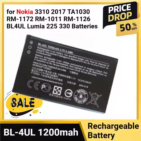 BL-4UL BL 4UL Rechargeable Battery 1200mAh for Nokia 3310 2017 TA1030 RM-1172 RM-1011 RM-1126 BL4UL 