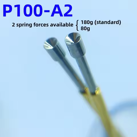 P100-A2 Spring Test Probe P100-A Test Pin PCB Test Tool 33.35mm 1.36mm Nickel-plated Tip 1.5mm Needl