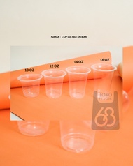cup plastik merak 10,12,14,16 oz