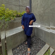 SASH - Alesya Tunik Rayon Motif Polka Bigsize Kemeja Rayon Jumbo Motif Polkadot Modern