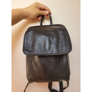 Genuine leather mini backpack