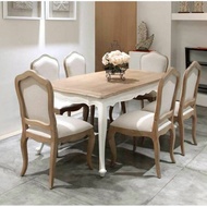 Shabby 6-seat Dining Table Table Table Size 160x100x75