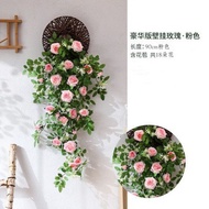 Climbing Vine Plant French Rose Hanging Orchid Green Plastic Fake Flower Wall Hanging Flower Indoor Wall Decoration Flow