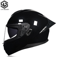 LVS-703 Full Face Motorcycle Helmet Dual Lens Unisex Riding Safety Cap All Seasons Approved