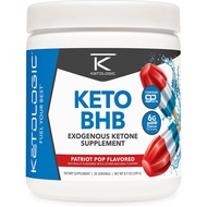 Ketologic Keto BHB (Patriot Pop Flavor) 30 Servings - Exogenous Ketone Supplement with goBHB, Beta-H