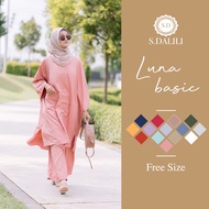 Baju Muslimah Casual Loose Berpoket / Plus Size