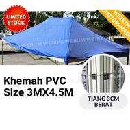 **Original** SET Canopy PVC 3Mx4.5M Silver base 10x15 Khemah lipat Durable Tent Outdoor Garden Event