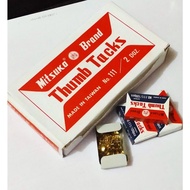 ♞,♘EAGLE BRAND & MITSUKO BRAND THUMBTACKS(MORE  QUANTITY) ,GOLD THUMBTACKS IN 24PACKS IN A BOX
