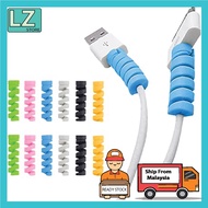 LZ Cable Protector, Spiral Tube Wire Management Organizer Protective Cord Line Saver for iPhone Android iPad OPPO HUAWEI