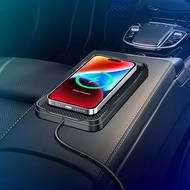 แผ่นชาร์จเร็วในรถยนต์แบบไร้สาย15วัตต์สำหรับ iPhone 14 13 12 11 Pro XS MAX x XR 8 PLUS ulefone Doogee Samsung Note 9 Note S23