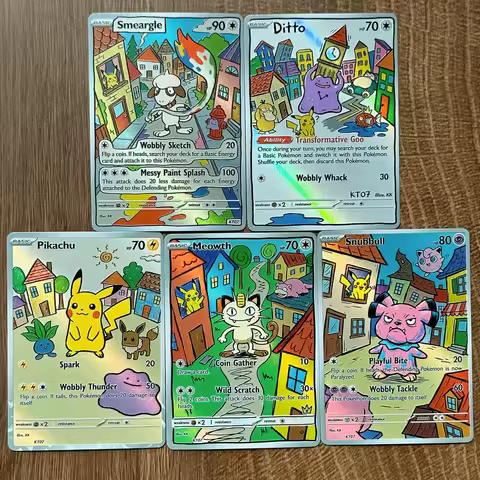 Pokemon PTCG Cards Lllustration Rare Style Meowth Snubbull Ditto Smeargle Collection Cards Classic G
