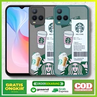 Case Vivo Y21 Y21s Y33s Colored Mate Hybrid Premium Gambar Starbucks