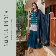 {**ส่งฟรี**} SMALL INDIA 💐💫 Faux Georgette Wedding Season 💐💫 Ethnic Suit Set