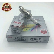 NGK LASER IRIDIUM IZFR6K13 6774 SPARK PLUG 1 SET (4PCS) HONDA CITY TMO SEL CIVIC FD1 FD2 2.0 ACCORD CRV