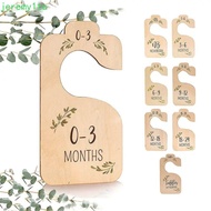 JEREMY 7/8Pcs Baby Closet Divider, Wood Label Assortment Infant Wardrobe Divider, Cartoon Hangers Ha