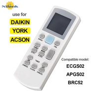 NiLANK DAIKIN Air Conditioner Remote Control for DAIKIN YORK ACSON Aircon GS02 ECGS02 APGS02