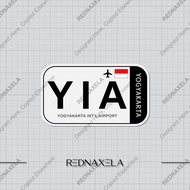 Yogyakarta International Airport Code YIA Sign Sticker