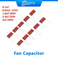 ✔ 0.1uf / ✔ 0.82uf  275V / ✔ 1.8uf 500V / ✔ 2.4uf 250v  / ✔5.0uf 250V Capacitor Fan * Fan Capacitor 