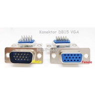 Vga Connector DB15 DB 15 Male Female Connector Adapter Socket Cable Socket
