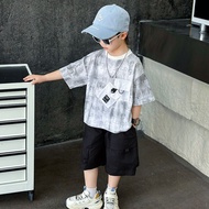 Boy Suit 2025 Children's Clothing Korean Version Baby Handsome Short-Sleeved Boy Cool Handsome Cloth