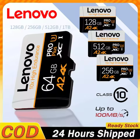 Lenovo Micro SD Card Class 10 V60 Card SD Memory Card 128GB 256GB 512GB U3 High Speed TF Flash Cards
