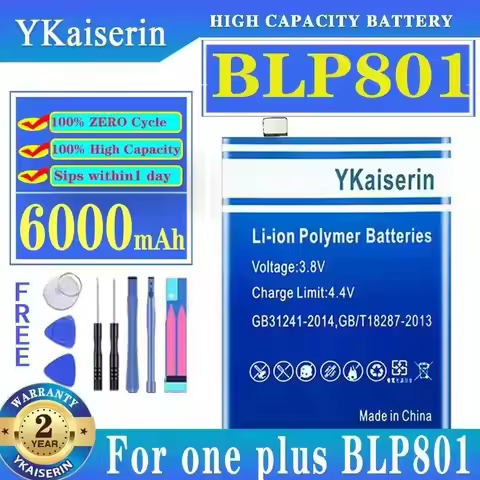 For Oneplus 8T BLP801 6000mAh Mobile Phone Battery High-Efficiency