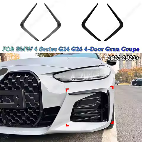 For BMW G24 G26 420i 430i i4 M50 4-Door Gran Coupe Front Bumper Lip Side Spoiler Splitter Diffuser T