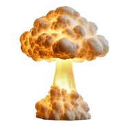 Mushroom Cloud Desk Lamp 3D Explosion Cloud Night Light Handmade Resin Table Lamp for Bedroom Desk B