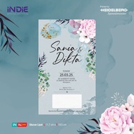 Java Card Indie 84 Foil Wedding Invitation Blank (STD, TW) - SAVE THE DATE Free Setting