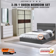 【READY STOCK】King Bedroom Set | Queen Bedroom Set | Super Single Bedroom Set | Set Bilik Tidur | Per