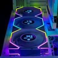 Jungle Leopard Interstellar Building Blocks v4 Algebra Digital Display ARGB Chassis Cooling Fan 1202