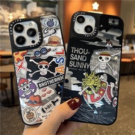 For iPhone 11/12/13/14/15 Pro max Case Cartoon One Piece Mirror Case For iPhone 11,12,13,14,15,11PM,