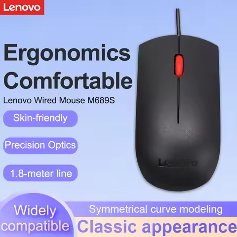 Mouse Lenovo Mouse M689S Wired Mouse Office Mouse Black