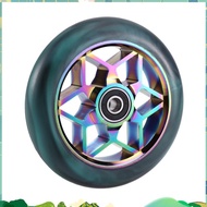 Replacement 110mm Scooter Wheels with Bearings Aluminum Wheel Hub Green Stunt Kick Scooter Accessori