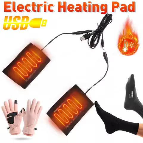 1/2Set Winter USB Heating Pad Electric Heating Pad Multi-Function Carbon Fiber Heated Mat Heating Pa